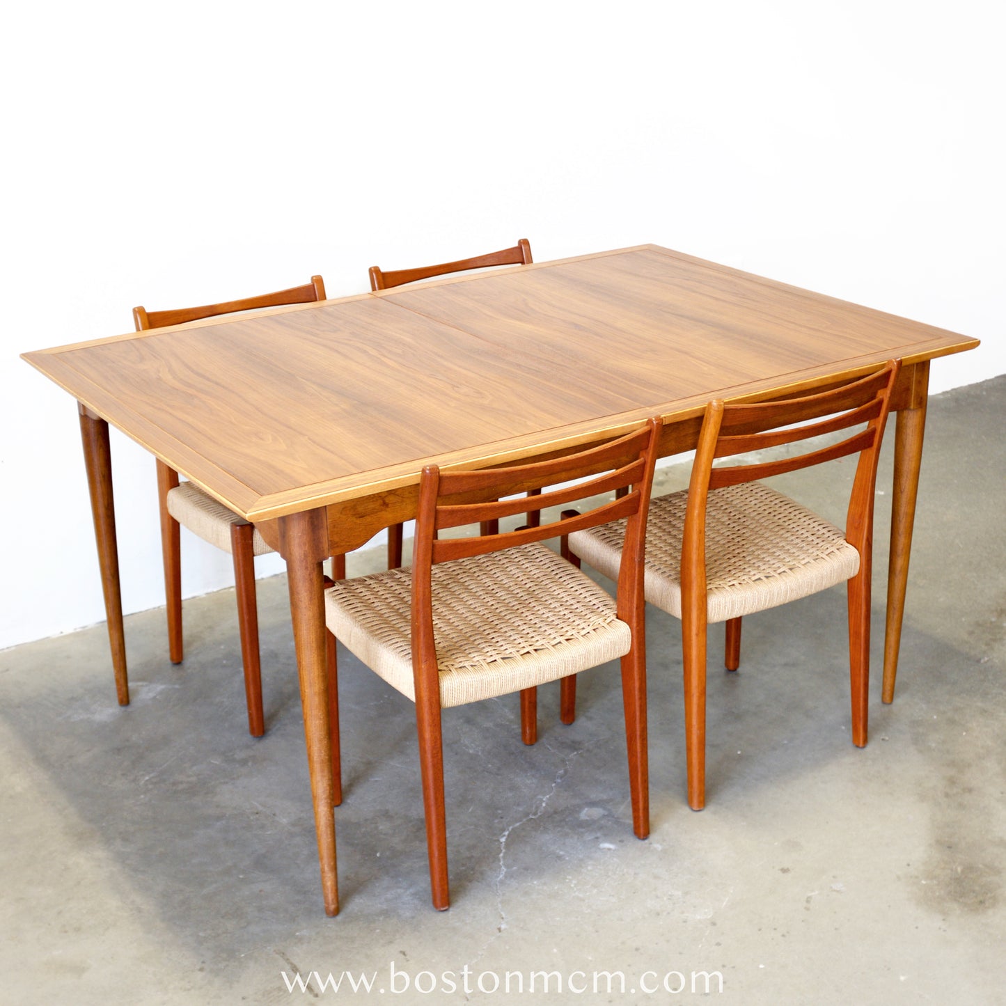 Lane “Copenhagen” Walnut & Ash Dining Table - #A1834