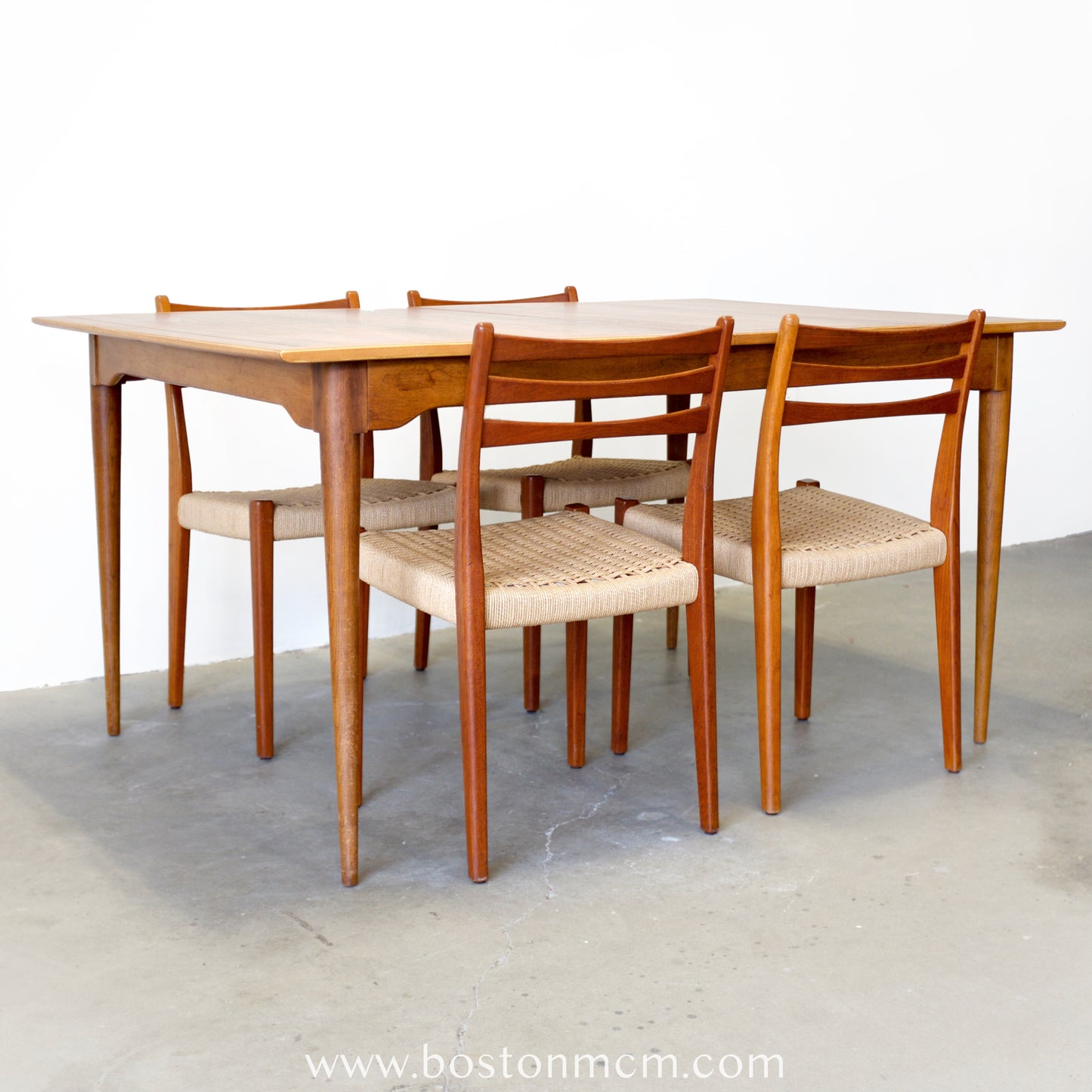 Lane “Copenhagen” Walnut & Ash Dining Table - #A1834