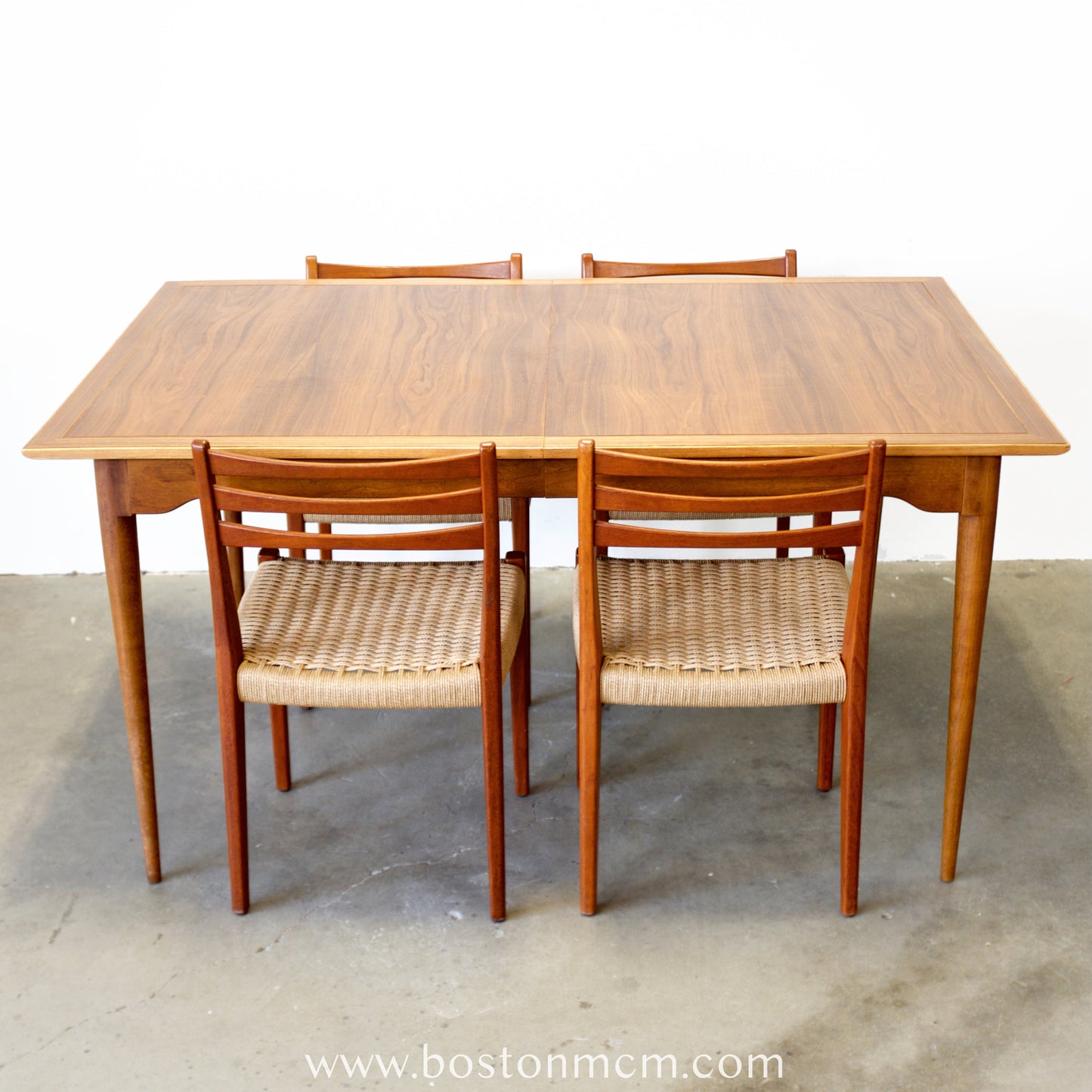 Lane “Copenhagen” Walnut & Ash Dining Table - #A1834