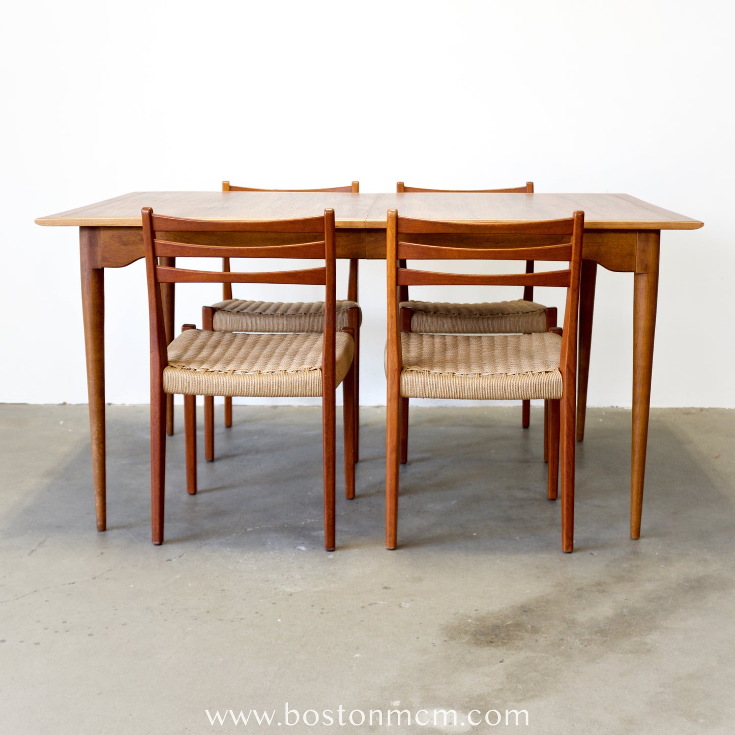 Lane “Copenhagen” Walnut & Ash Dining Table - #A1834