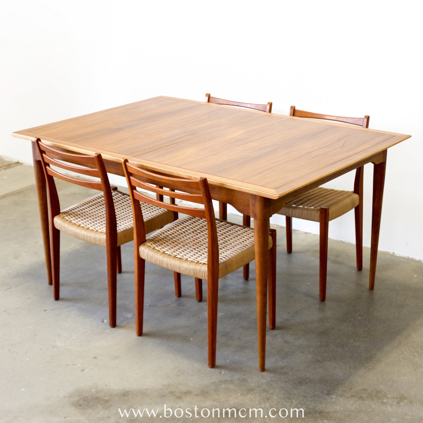 Lane “Copenhagen” Walnut & Ash Dining Table - #A1834