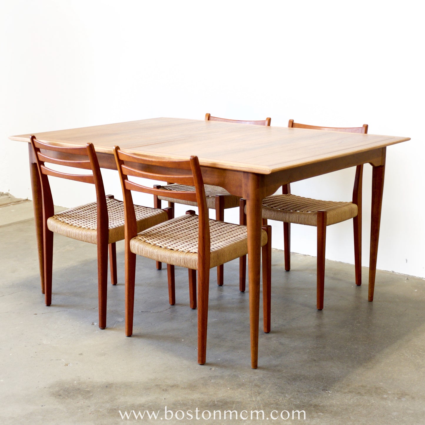 Lane “Copenhagen” Walnut & Ash Dining Table - #A1834