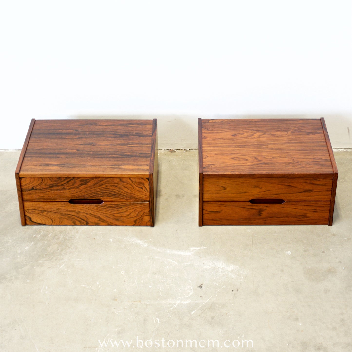 Aksel Kjersgaard Model #32 Rosewood Floating Nightstands Designed by Kai Kristiansen - #A2197