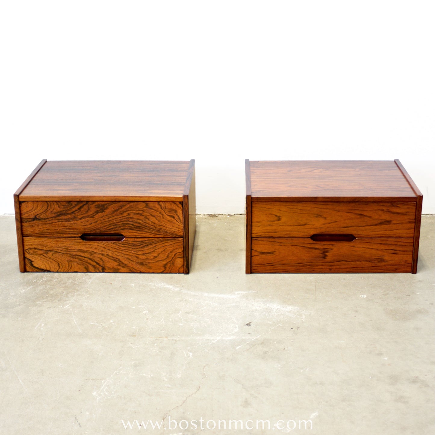 Aksel Kjersgaard Model #32 Rosewood Floating Nightstands Designed by Kai Kristiansen - #A2197