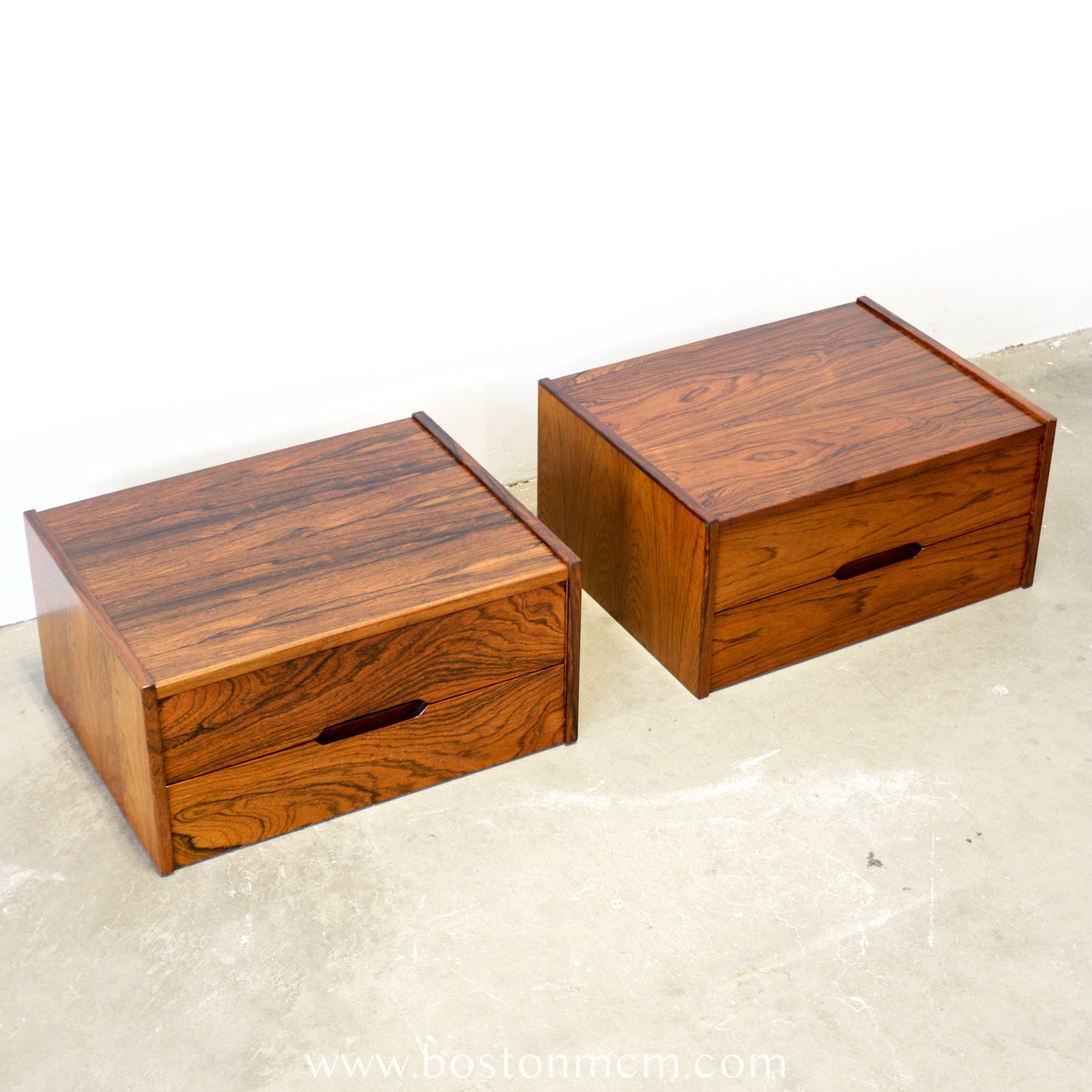Aksel Kjersgaard Model #32 Rosewood Floating Nightstands Designed by Kai Kristiansen - #A2197