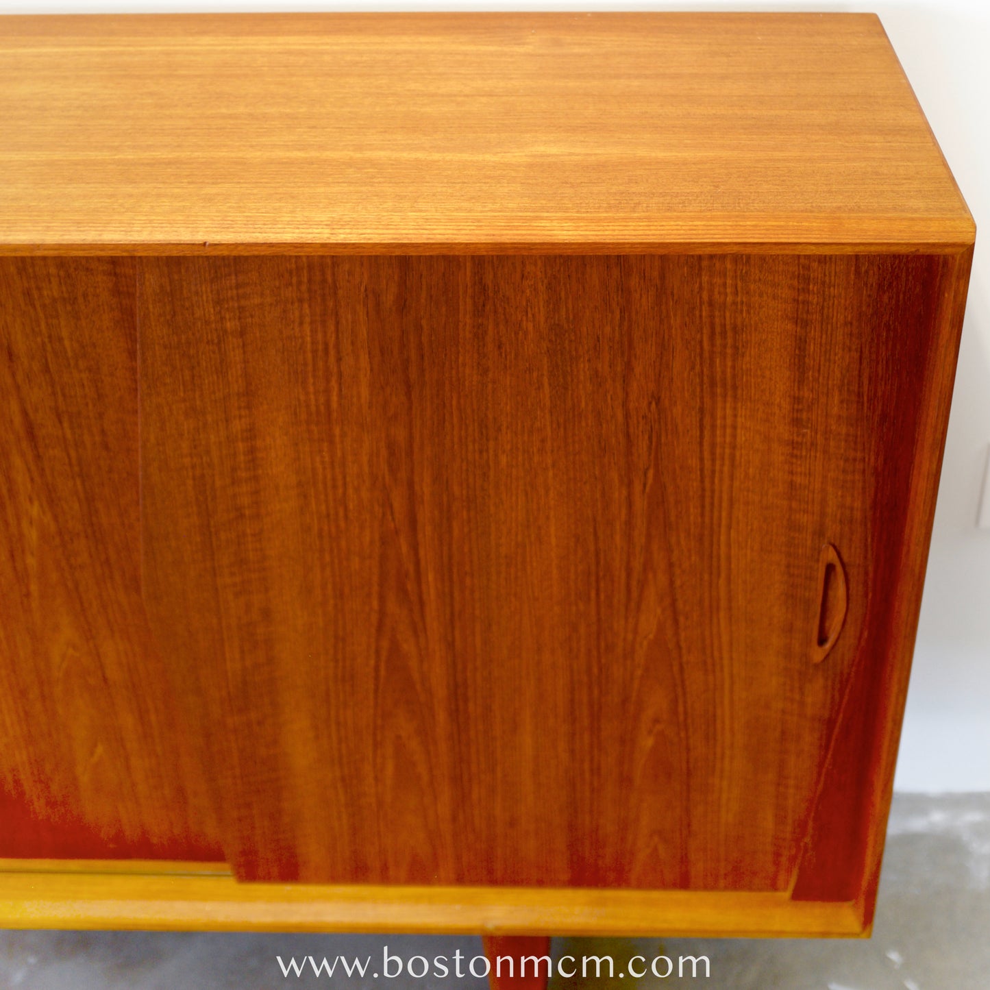 Kurt Østervig Teak Tall Sideboard / Highboard with Illuminated Bar Cabinet - #A1656