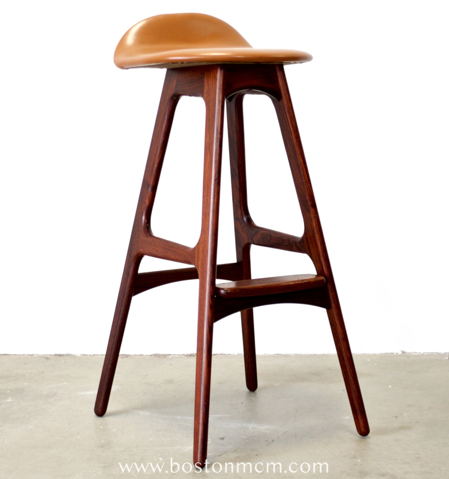 Oddense Maskinsnedkeri A/S Rosewood Model OD61 Stool Designed by Erik Buch - #A2145