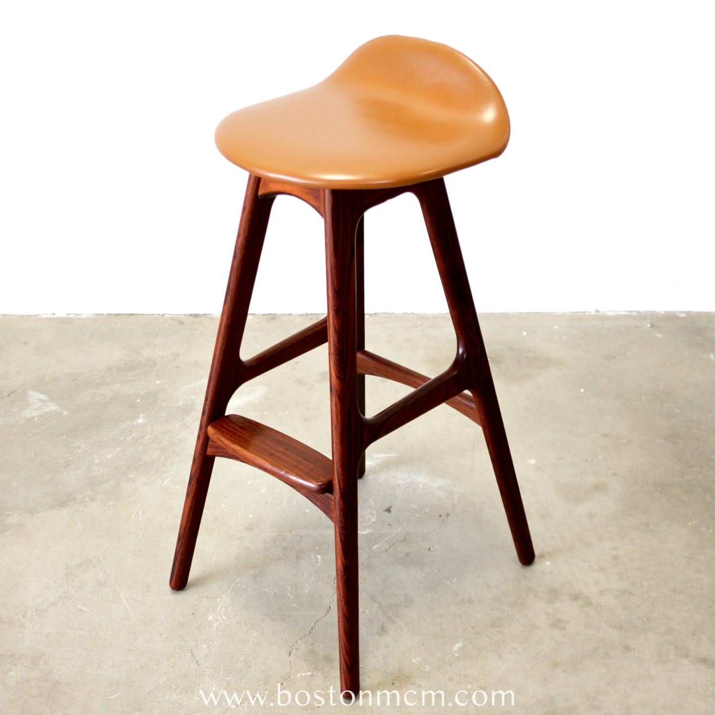 Oddense Maskinsnedkeri A/S Rosewood Model OD61 Stool Designed by Erik Buch - #A2145