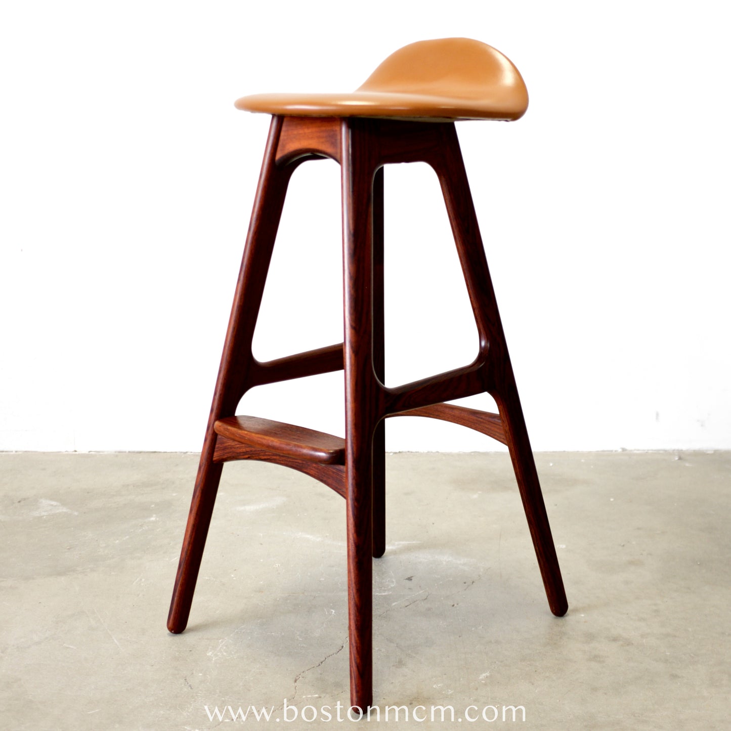 Oddense Maskinsnedkeri A/S Rosewood Model OD61 Stool Designed by Erik Buch - #A2145