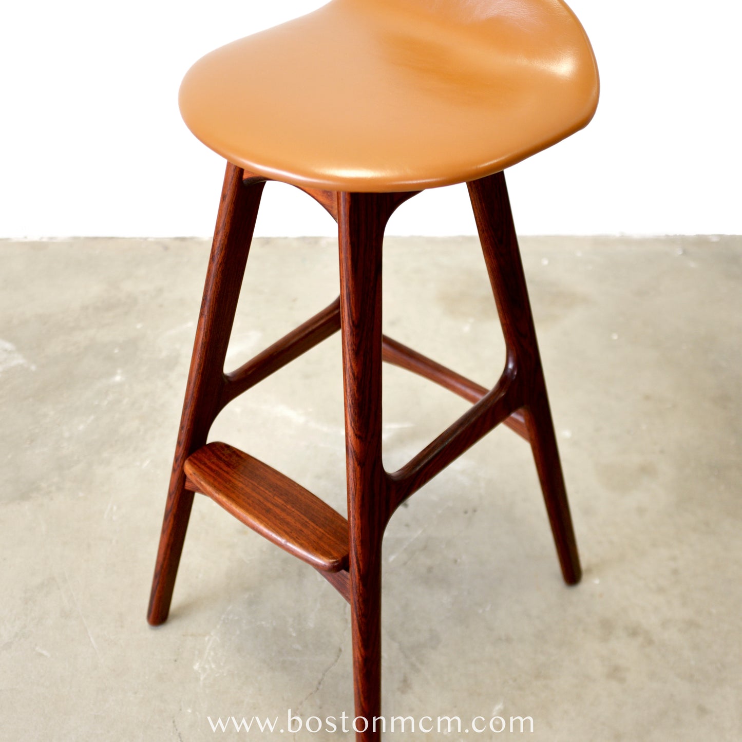Oddense Maskinsnedkeri A/S Rosewood Model OD61 Stool Designed by Erik Buch - #A2145