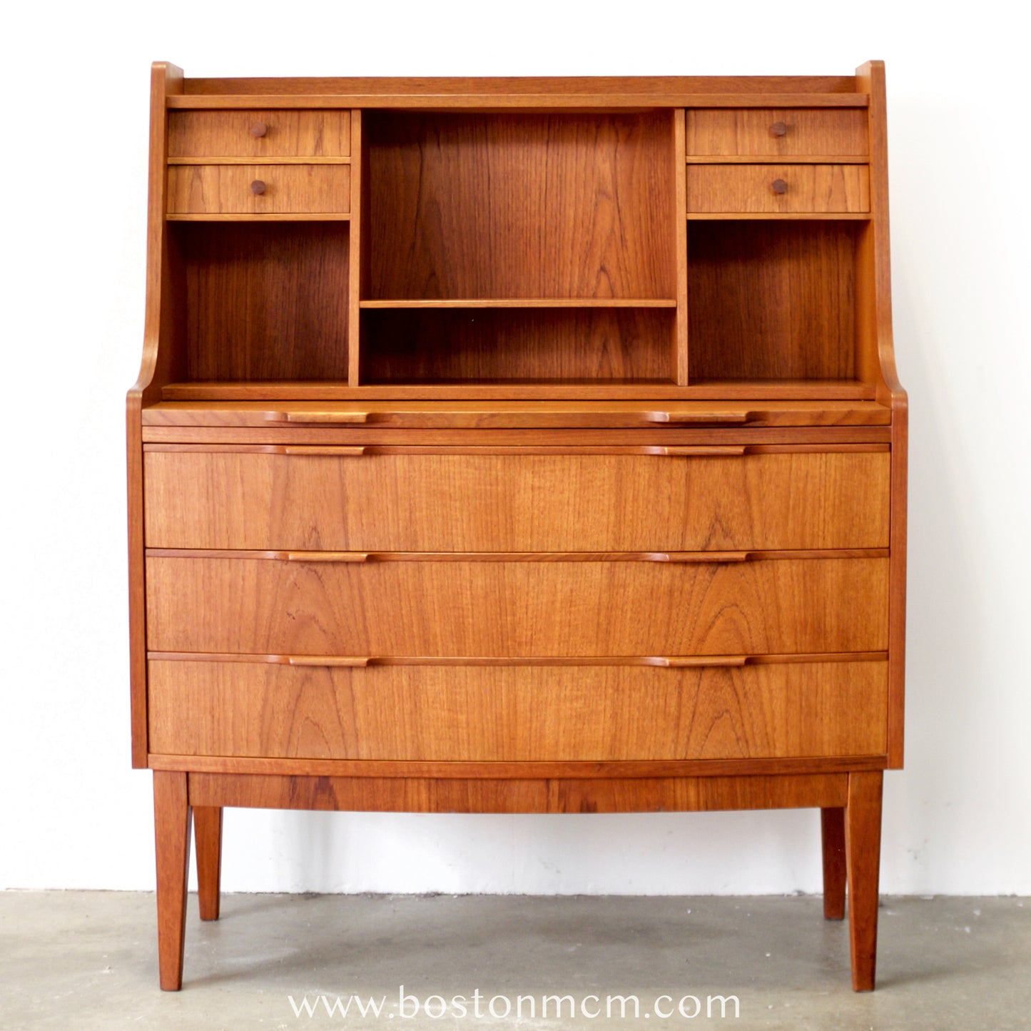 Danish Teak Secretary Desk - #A2257