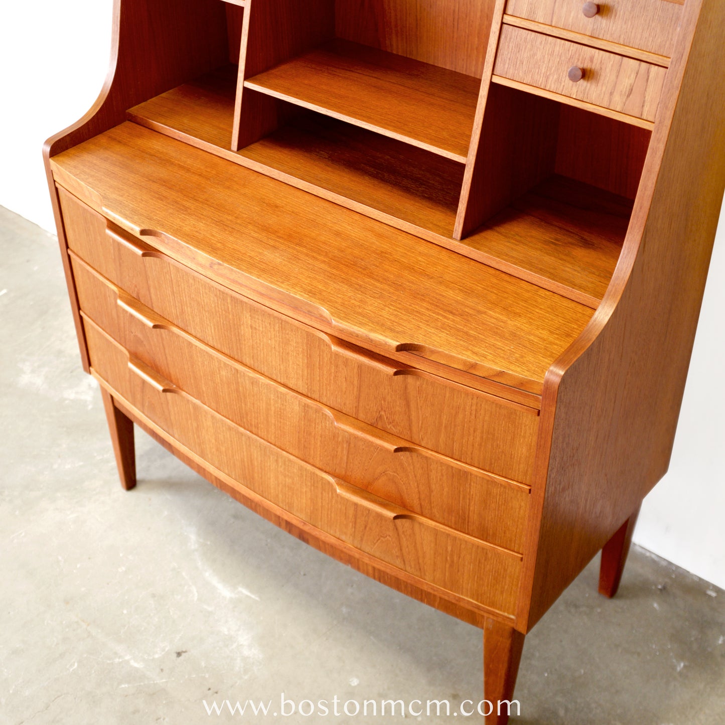 Danish Teak Secretary Desk - #A2257