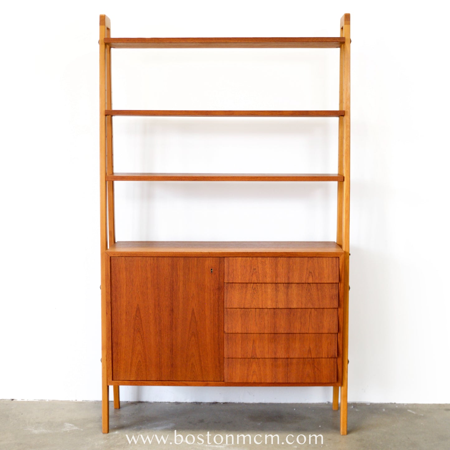 Scandinavian Teak Room Divider / Bookcase - #A2235