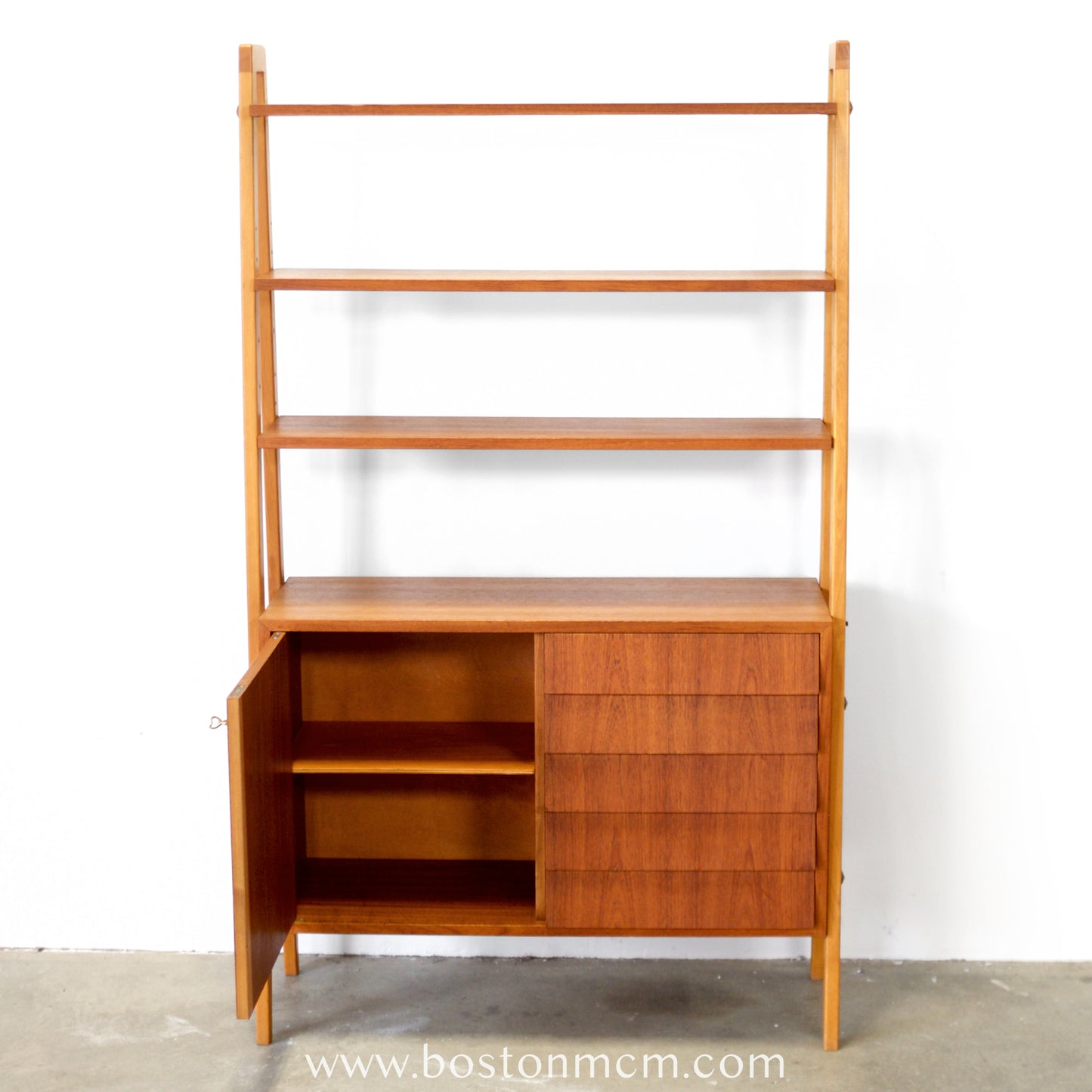 Scandinavian Teak Room Divider / Bookcase - #A2235