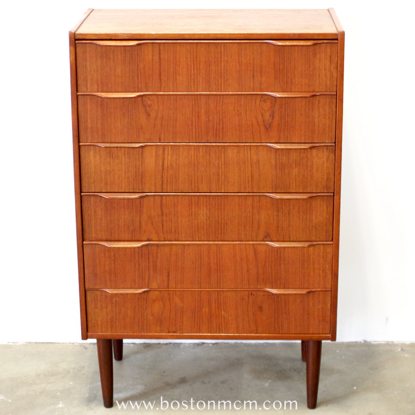 Danish Teak 6 Drawer Dresser - #A1917
