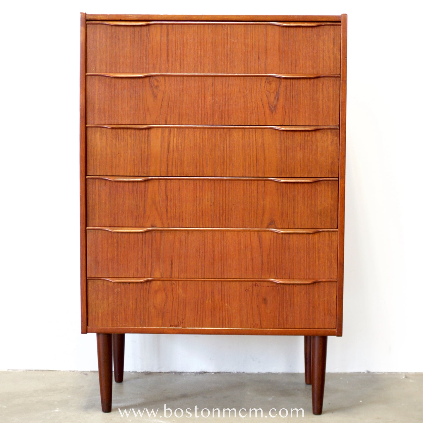 Danish Teak 6 Drawer Dresser - #A1917