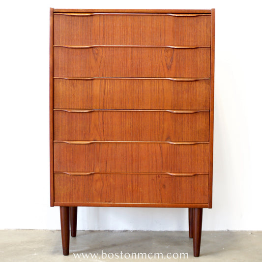 Danish Teak 6 Drawer Dresser - #A1917