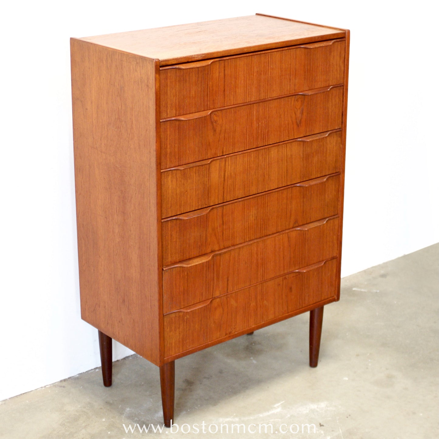 Danish Teak 6 Drawer Dresser - #A1917