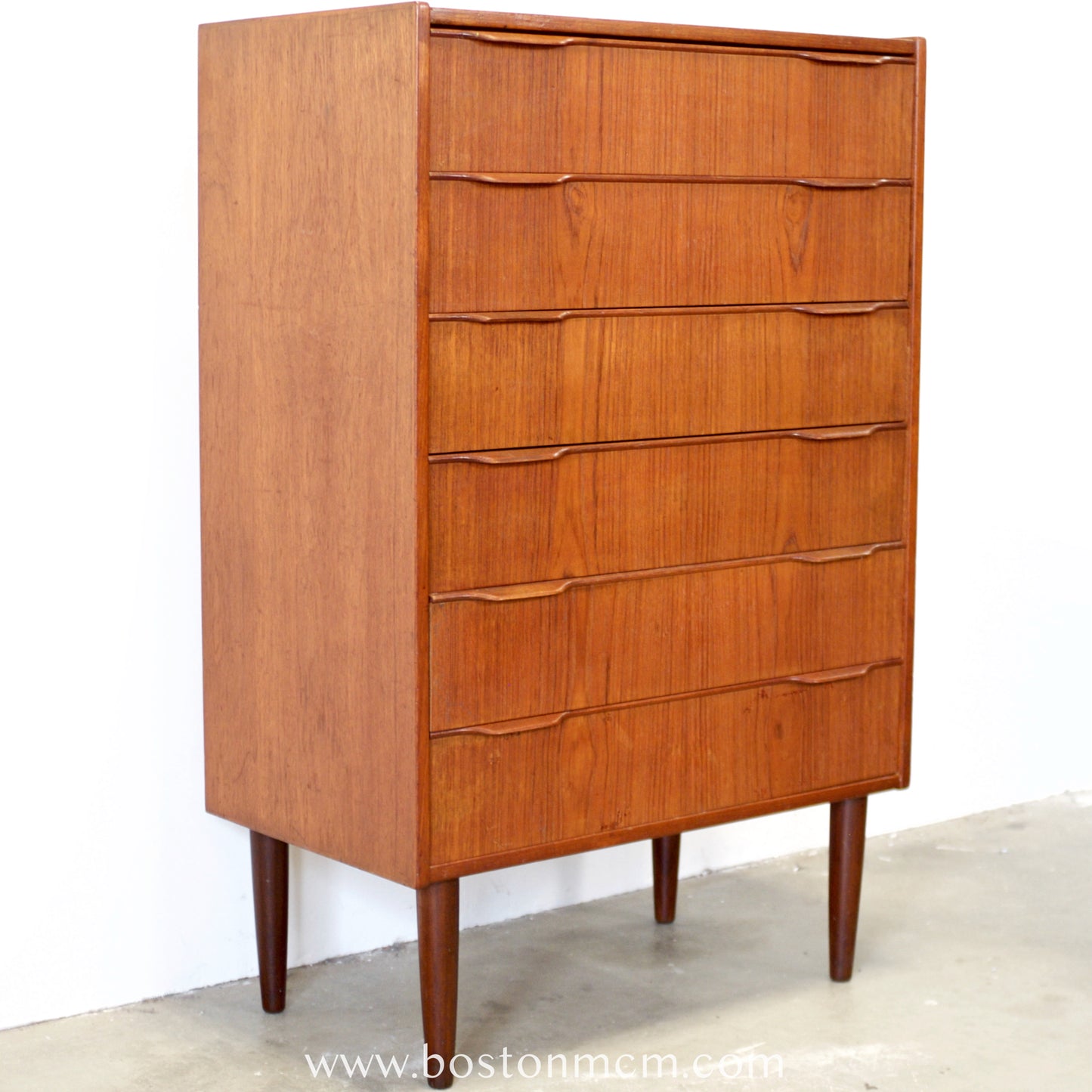 Danish Teak 6 Drawer Dresser - #A1917