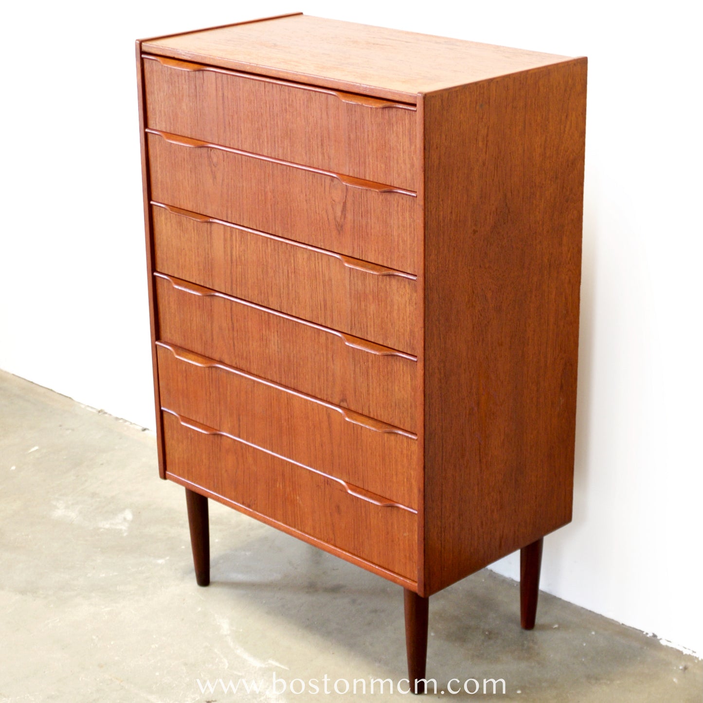 Danish Teak 6 Drawer Dresser - #A1917