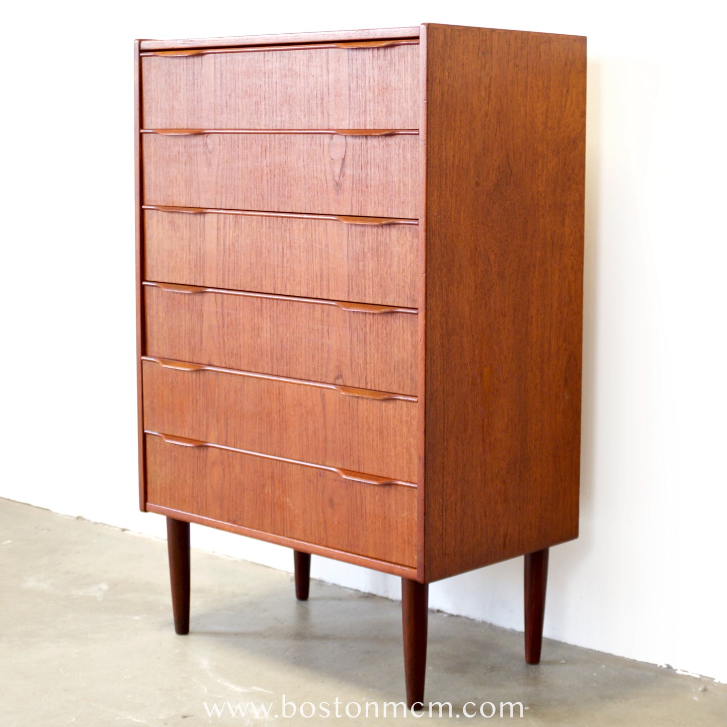 Danish Teak 6 Drawer Dresser - #A1917