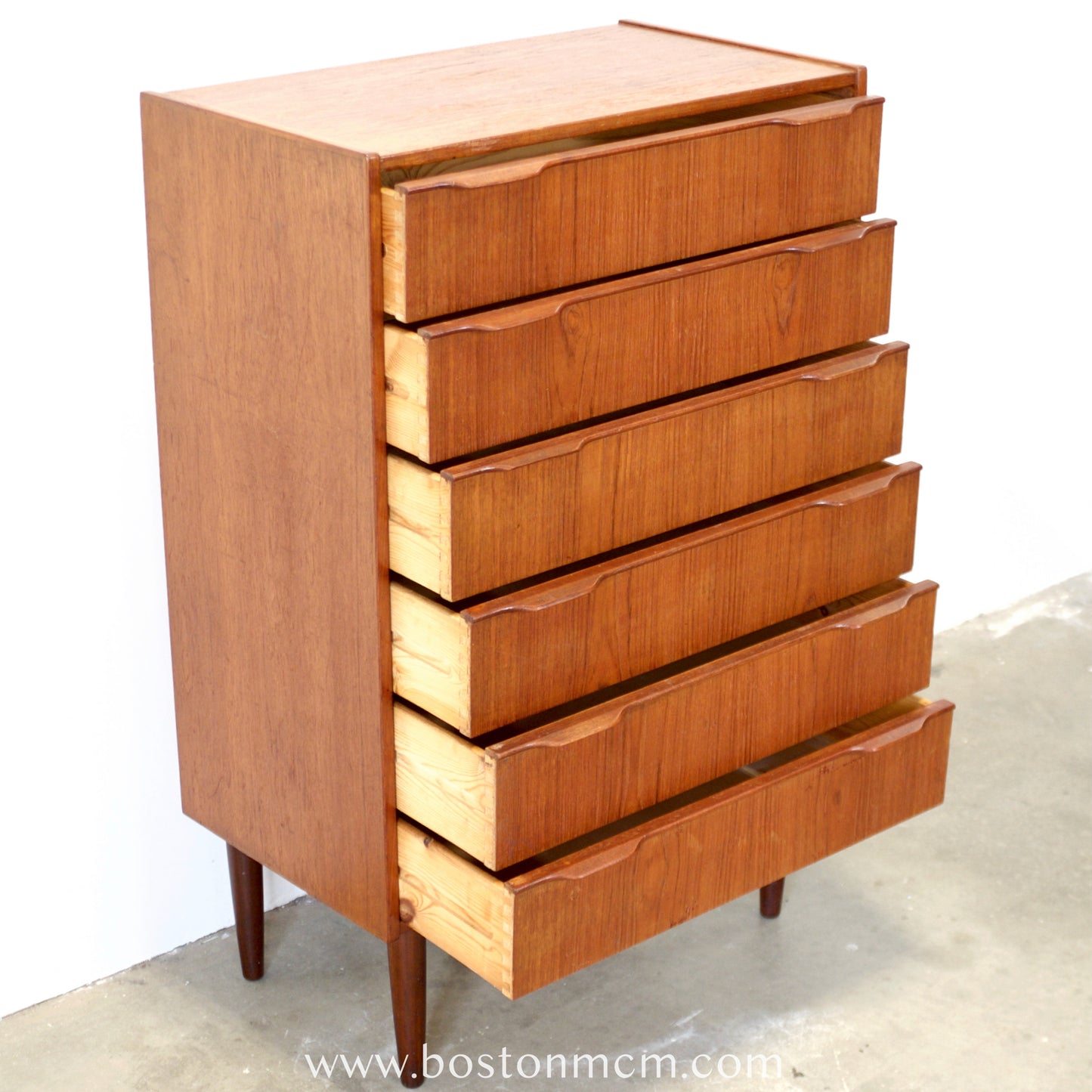 Danish Teak 6 Drawer Dresser - #A1917
