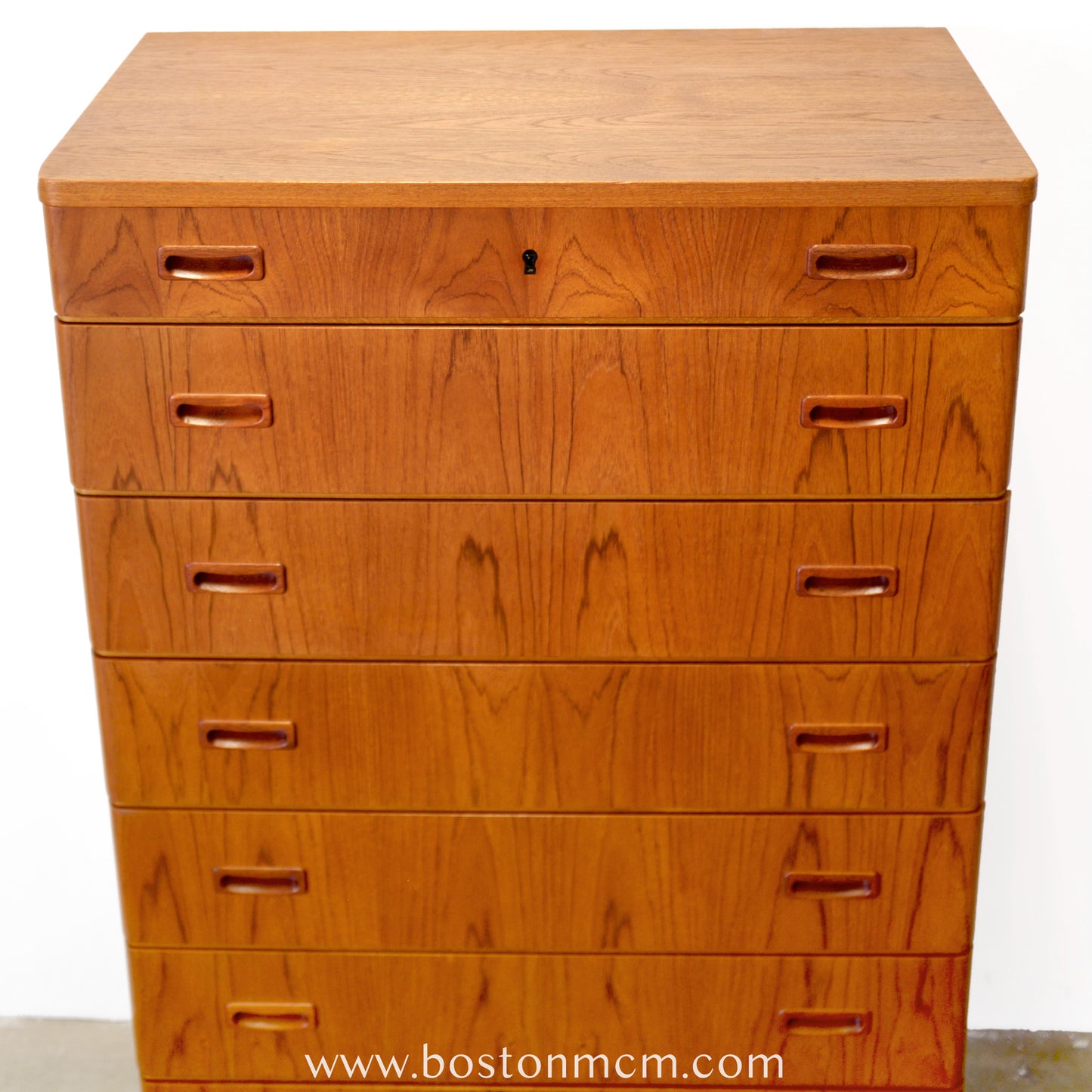Omann Jun. Møbelfabrik Teak  7 Drawer Model No. 128 Highboy / Tall Dresser - #A1915