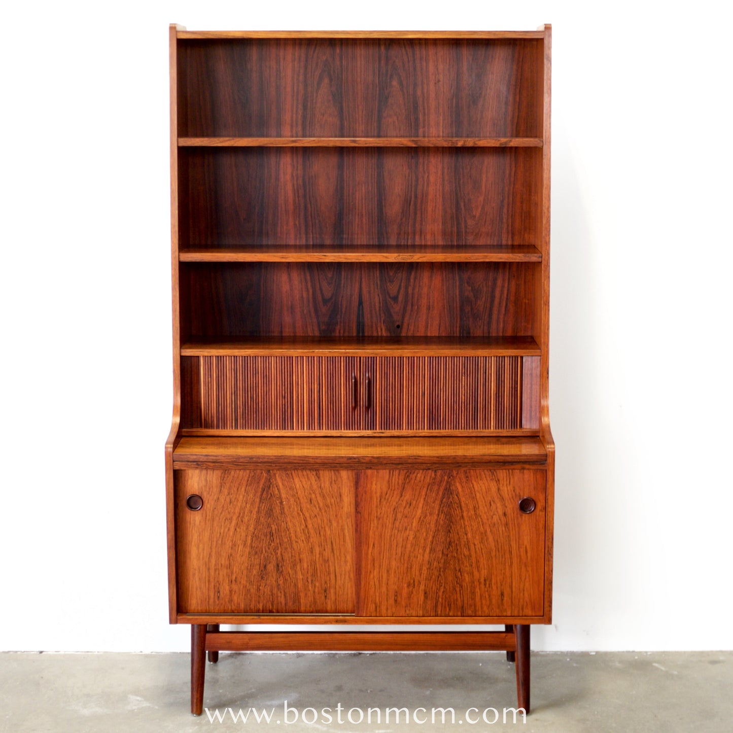 Nexø Møbelfabrik Rosewood Secretary Desk / Bookcase Designed by Johannes Sorth - #A2245