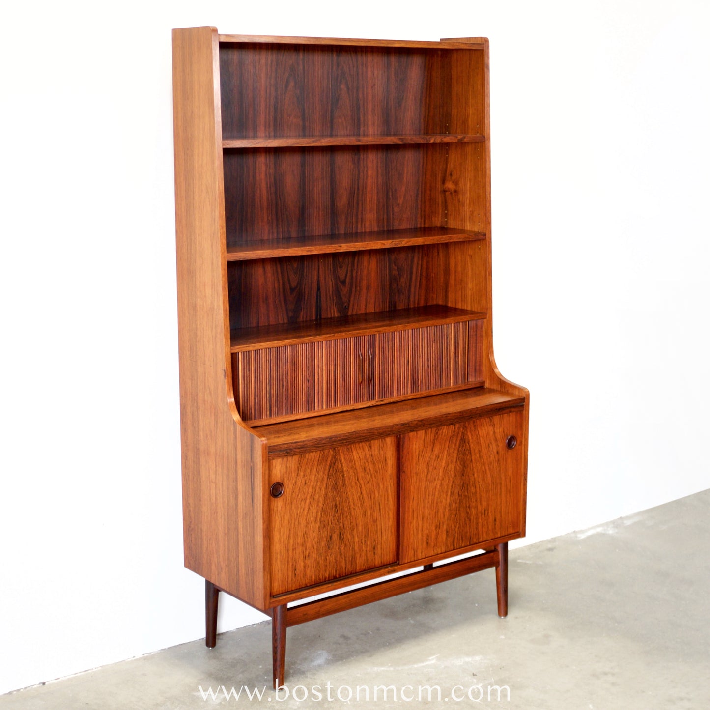 Nexø Møbelfabrik Rosewood Secretary Desk / Bookcase Designed by Johannes Sorth - #A2245