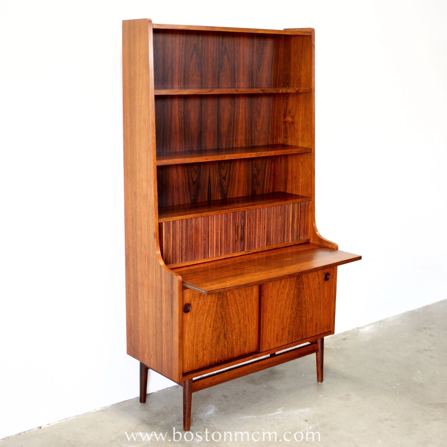 Nexø Møbelfabrik Rosewood Secretary Desk / Bookcase Designed by Johannes Sorth - #A2245