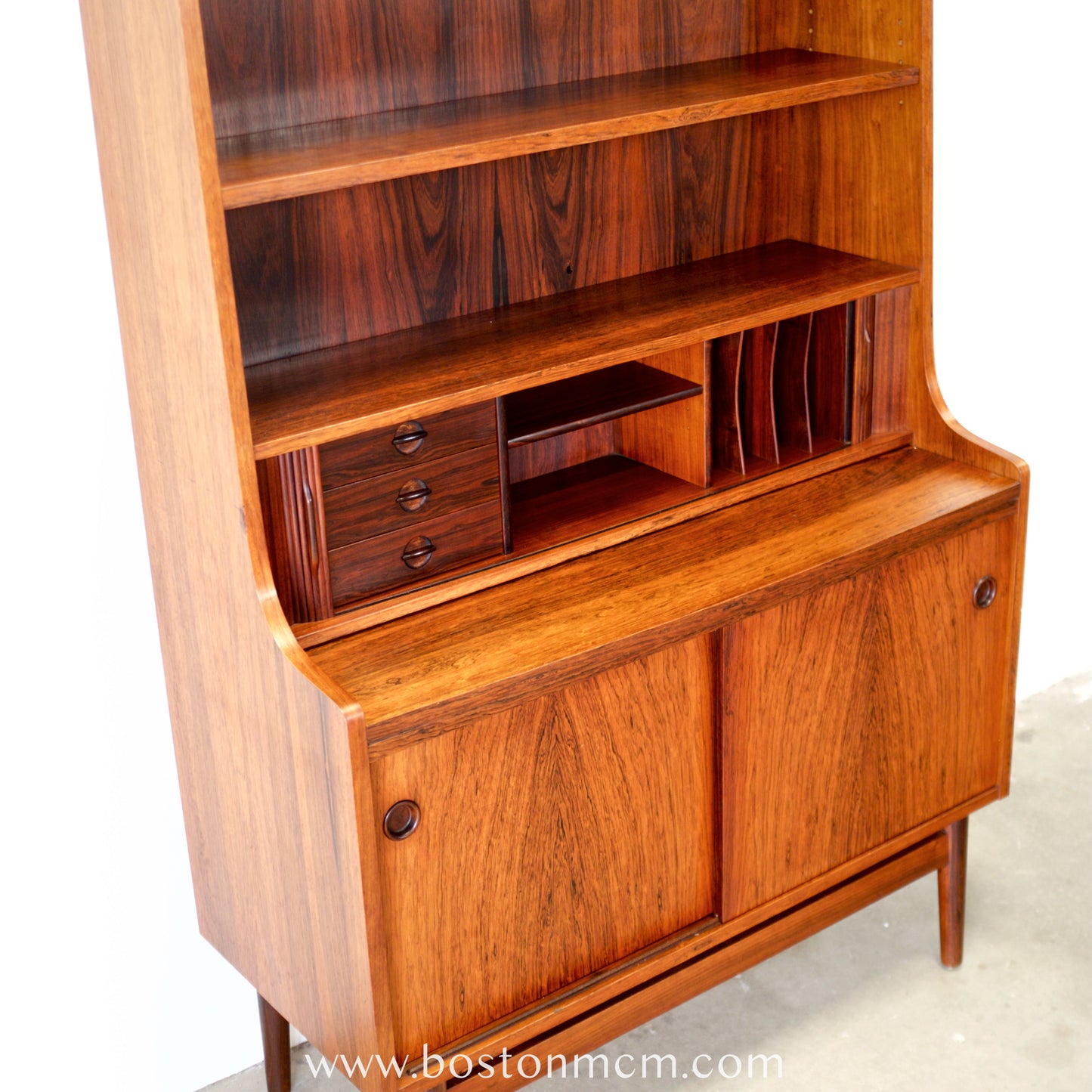 Nexø Møbelfabrik Rosewood Secretary Desk / Bookcase Designed by Johannes Sorth - #A2245