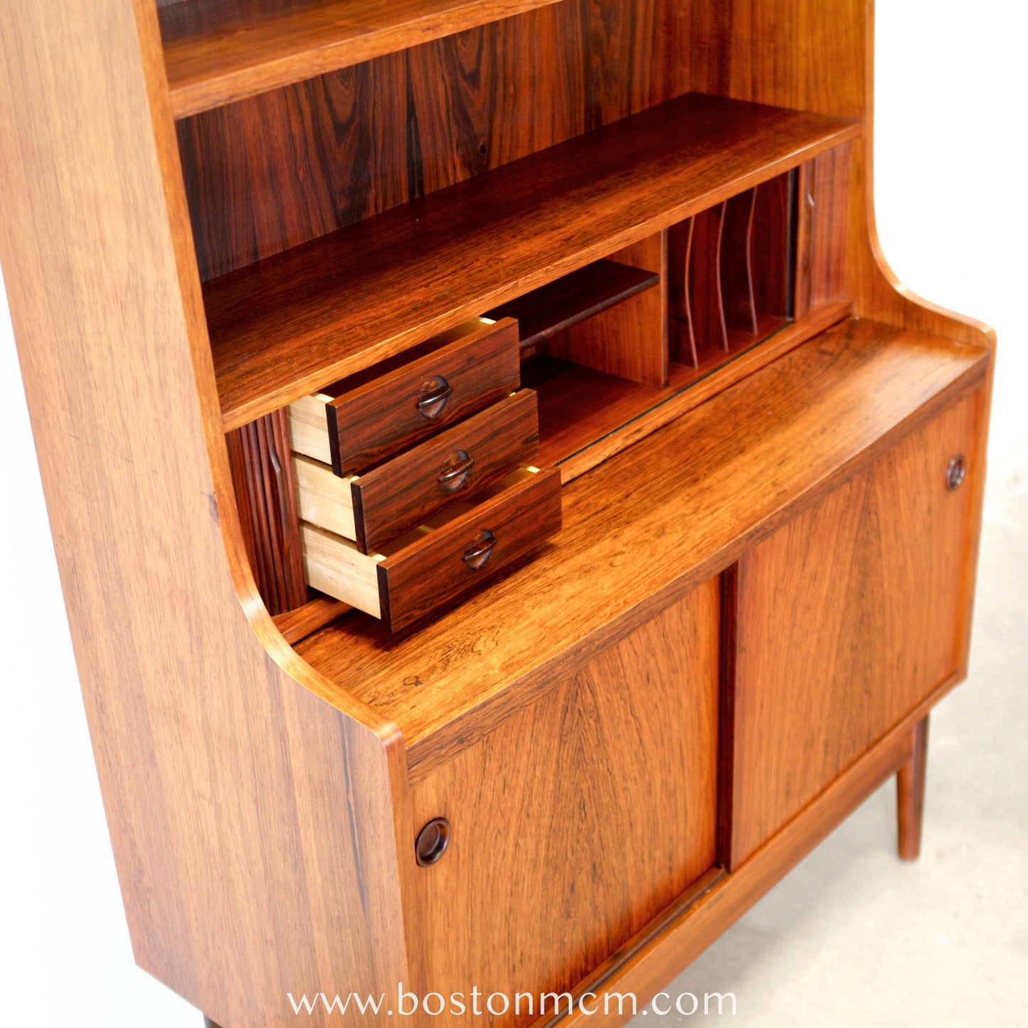 Nexø Møbelfabrik Rosewood Secretary Desk / Bookcase Designed by Johannes Sorth - #A2245