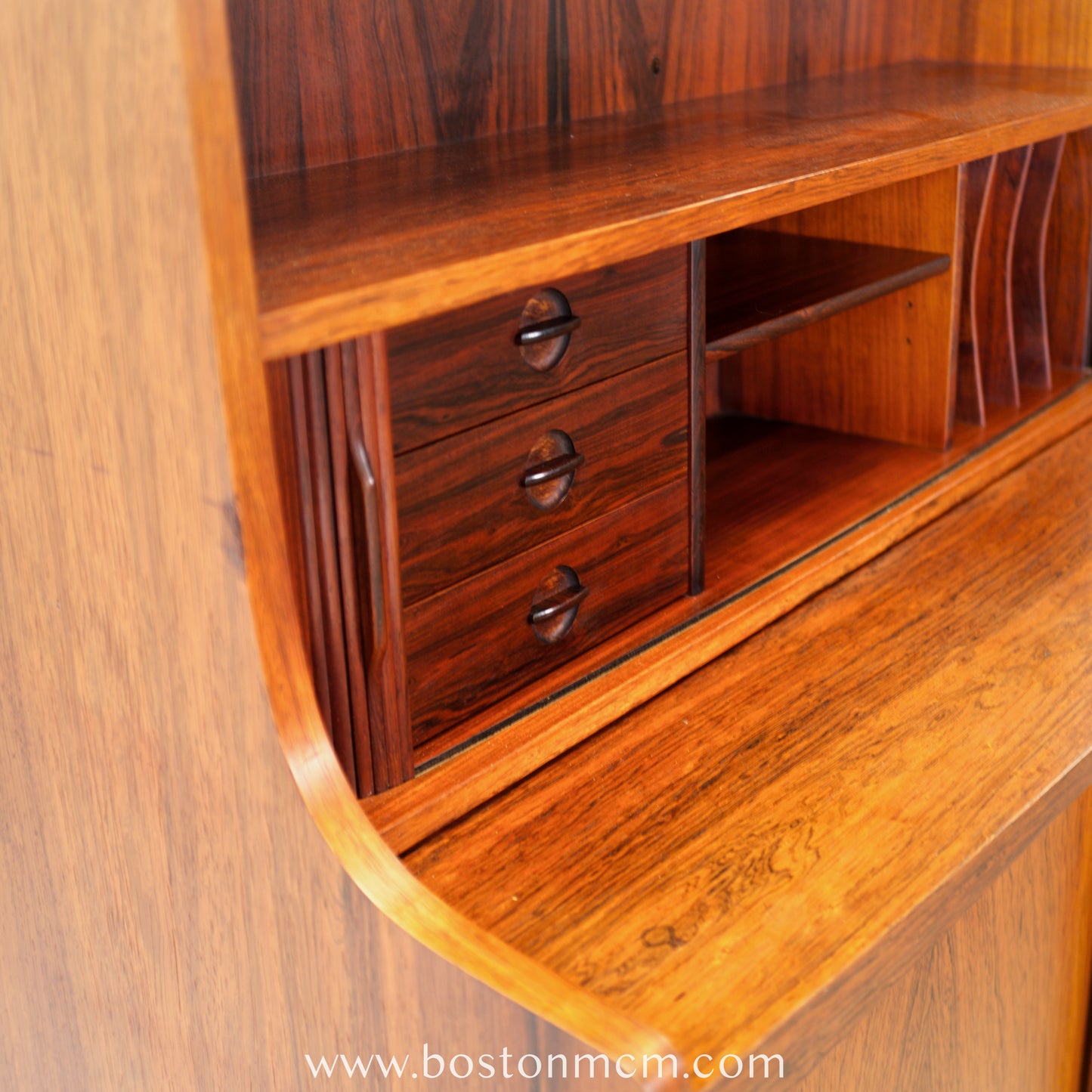 Nexø Møbelfabrik Rosewood Secretary Desk / Bookcase Designed by Johannes Sorth - #A2245