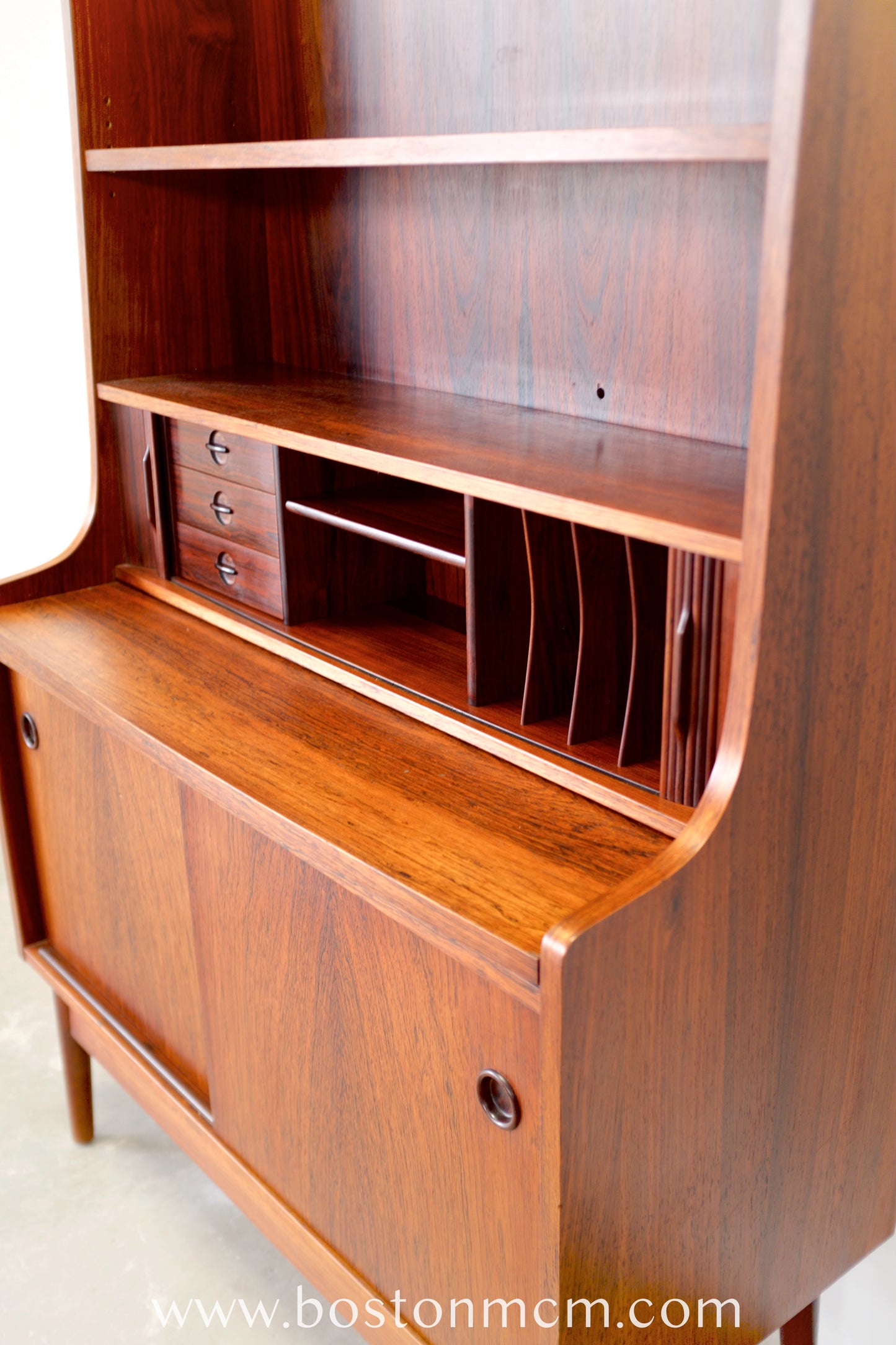 Nexø Møbelfabrik Rosewood Secretary Desk / Bookcase Designed by Johannes Sorth - #A2245