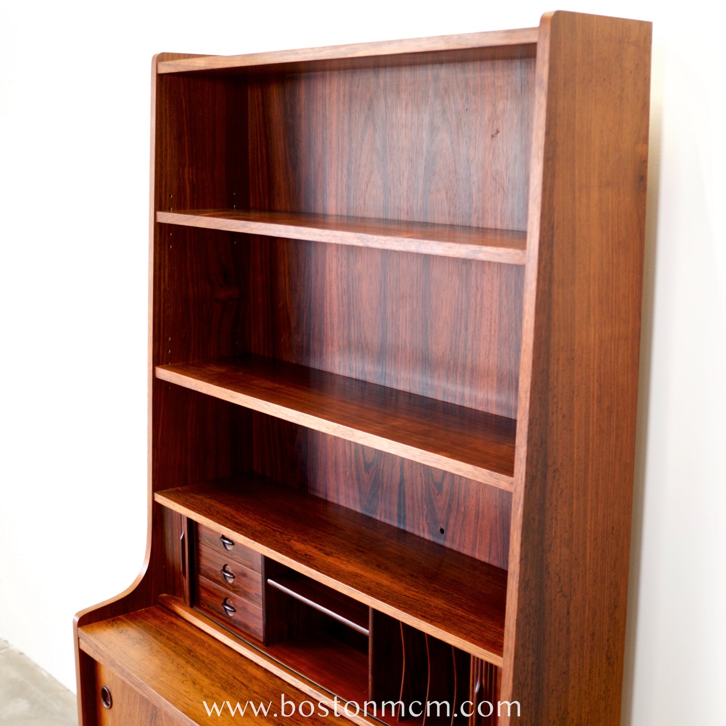 Nexø Møbelfabrik Rosewood Secretary Desk / Bookcase Designed by Johannes Sorth - #A2245