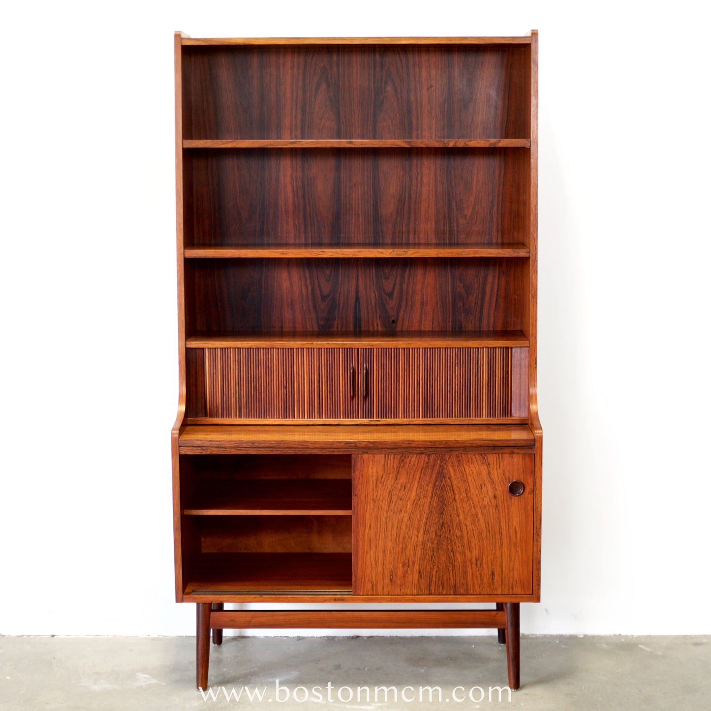 Nexø Møbelfabrik Rosewood Secretary Desk / Bookcase Designed by Johannes Sorth - #A2245