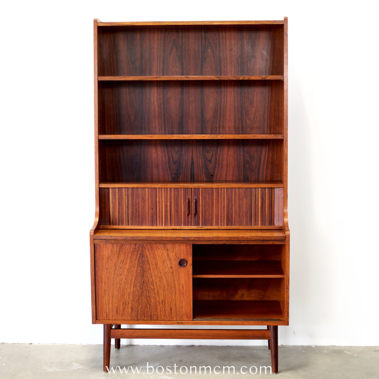 Nexø Møbelfabrik Rosewood Secretary Desk / Bookcase Designed by Johannes Sorth - #A2245