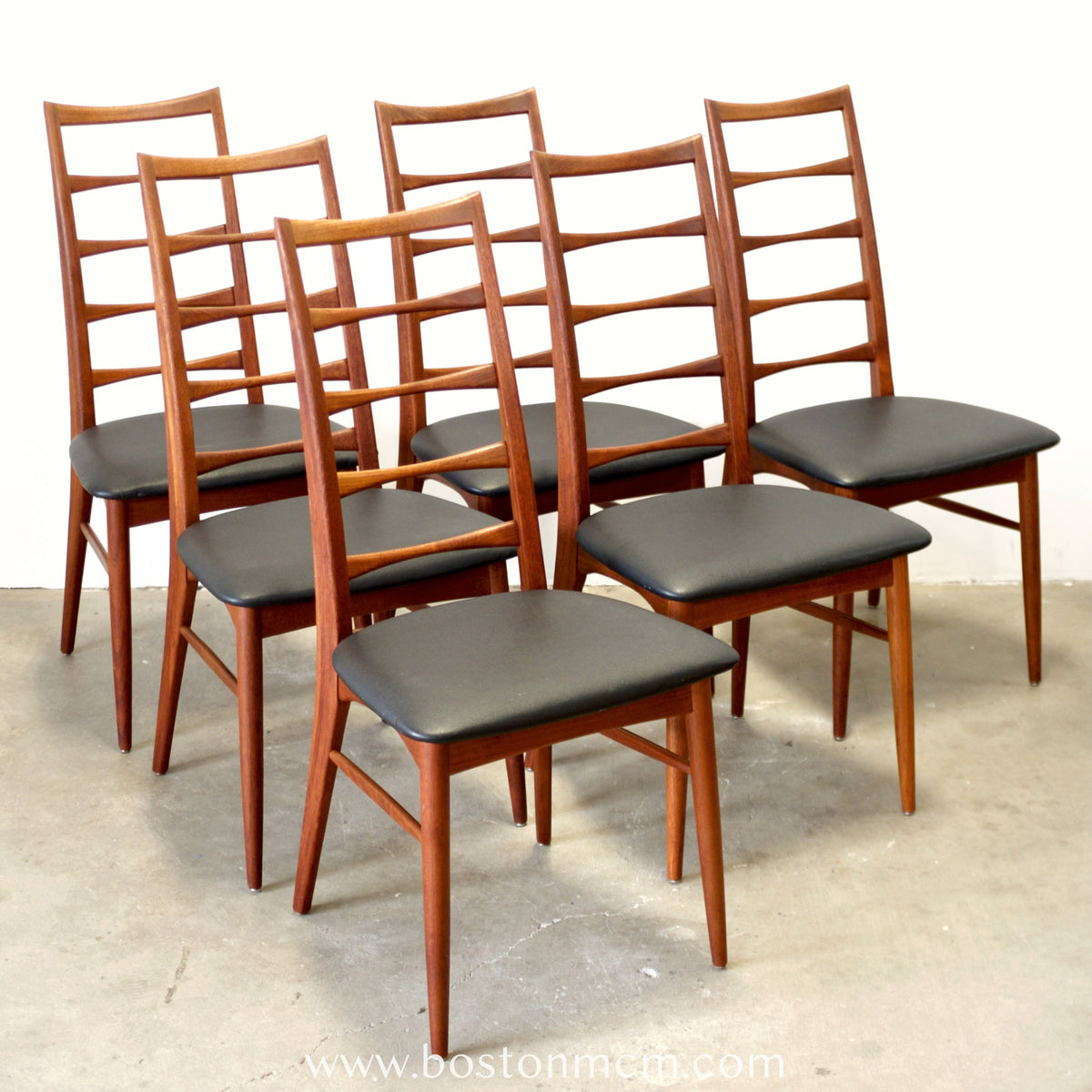 Koefoed Hornslet "Lis" Set of 6 Danish Teak Dining Chairs - #A2258