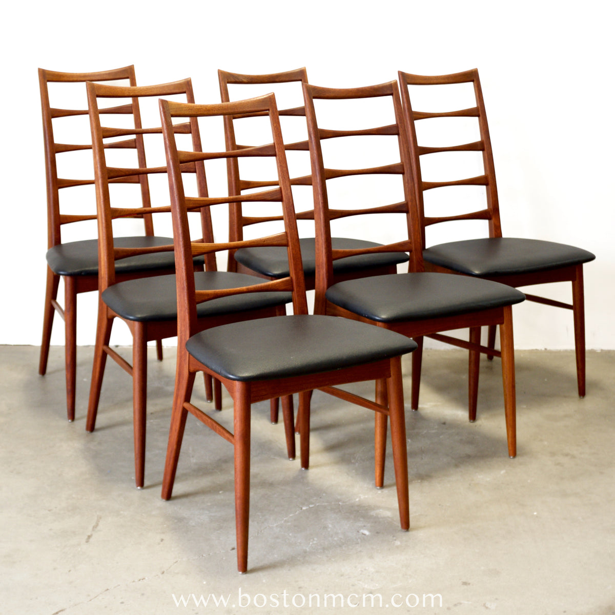 Koefoed Hornslet "Lis" Set of 6 Danish Teak Dining Chairs - #A2258