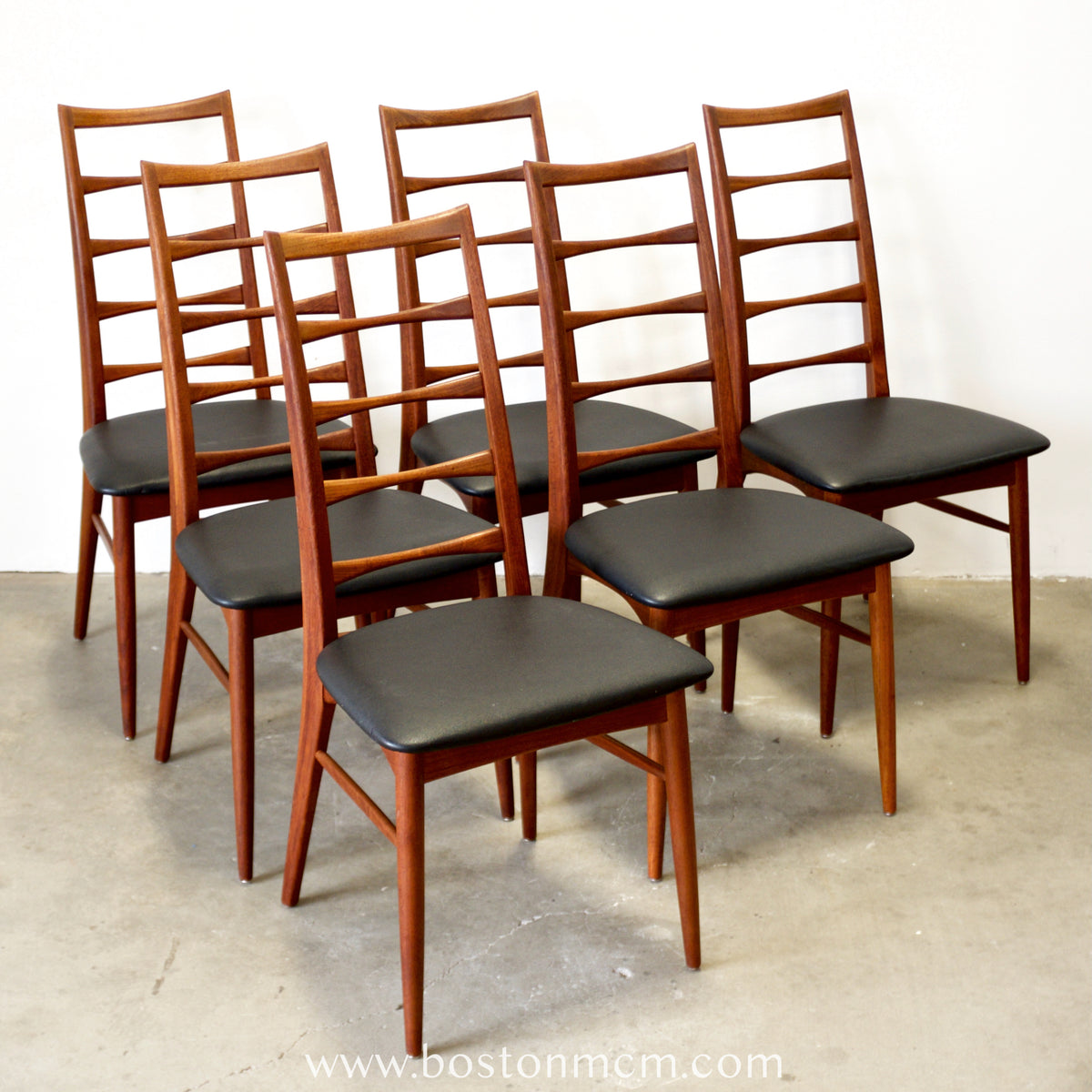 Koefoed Hornslet "Lis" Set of 6 Danish Teak Dining Chairs - #A2258