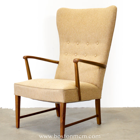Danish Wingback Armchair in Oak - #A1905