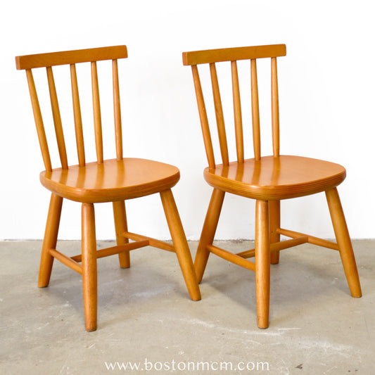 Pair of Child’s Chairs in the Style of FDB Møbler Model J46 Designed by Poul Volther - #A1929
