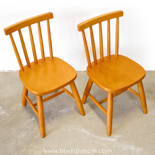 Pair of Child’s Chairs in the Style of FDB Møbler Model J46 Designed by Poul Volther - #A1929