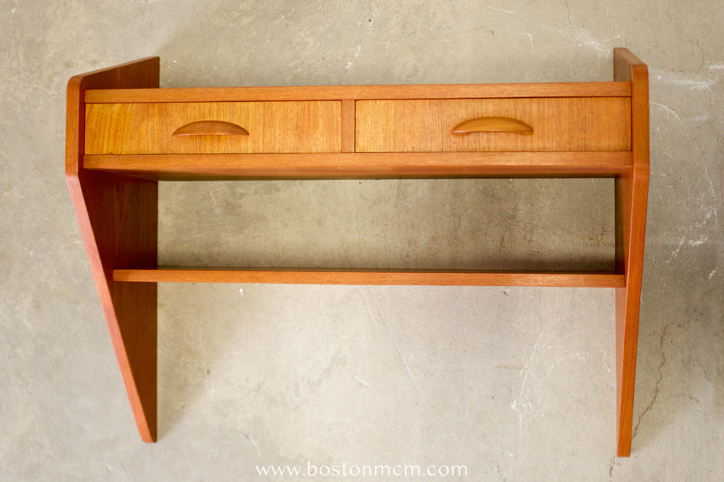 Danish Teak Wall-Mounted Entry Drawer / Shelf / Hallway Table - #A1849