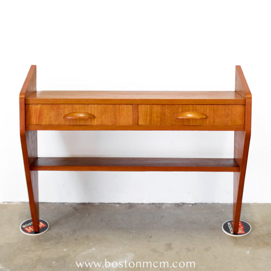 Danish Teak Wall-Mounted Entry Drawer / Shelf / Hallway Table - #A1849