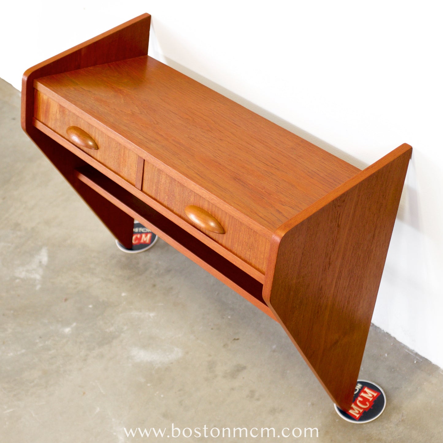 Danish Teak Wall-Mounted Entry Drawer / Shelf / Hallway Table - #A1849