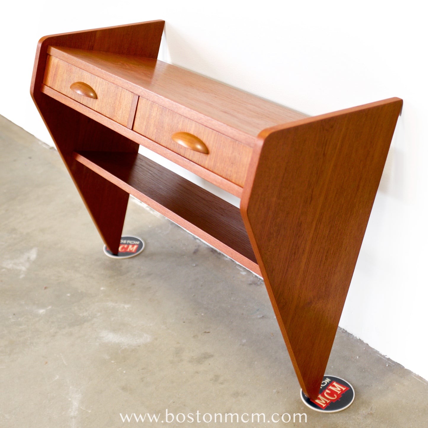 Danish Teak Wall-Mounted Entry Drawer / Shelf / Hallway Table - #A1849