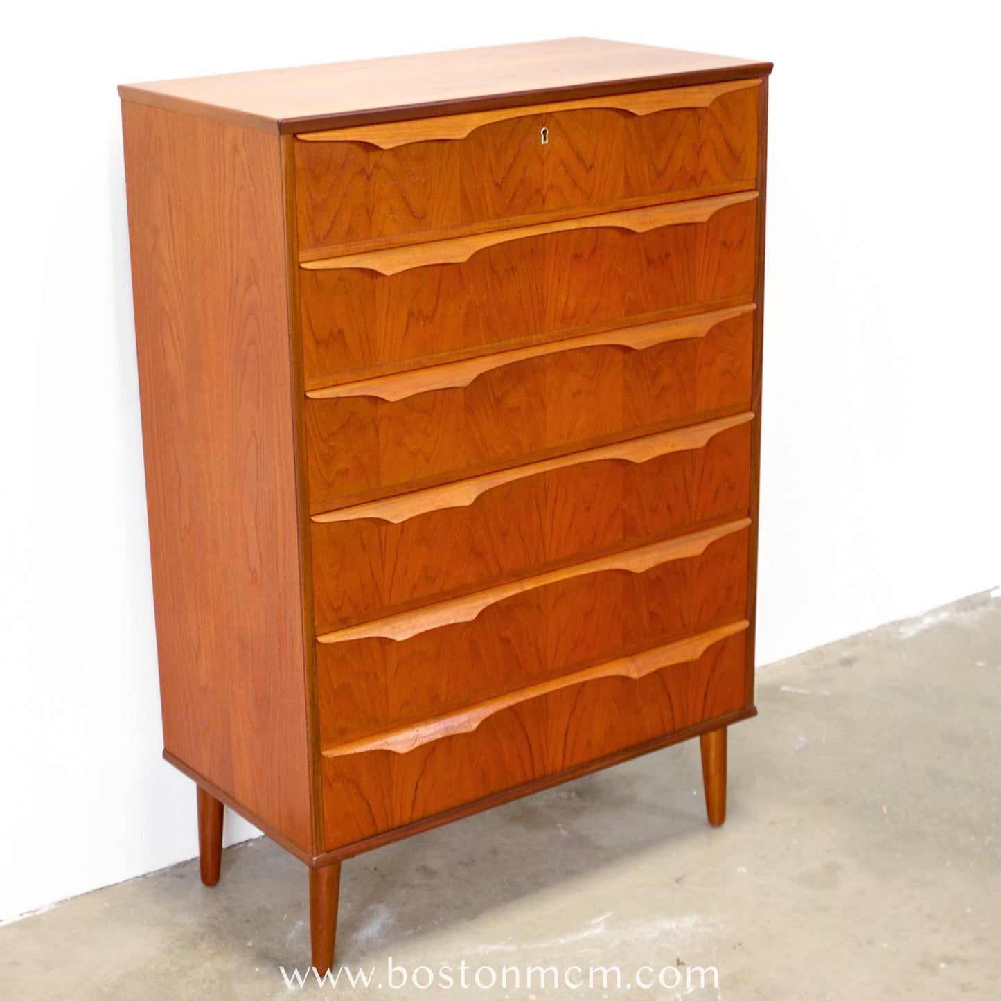Trekanten–Hestbæk AS 6 Drawer Teak Dresser Designed by Claus Okholm - #A1935