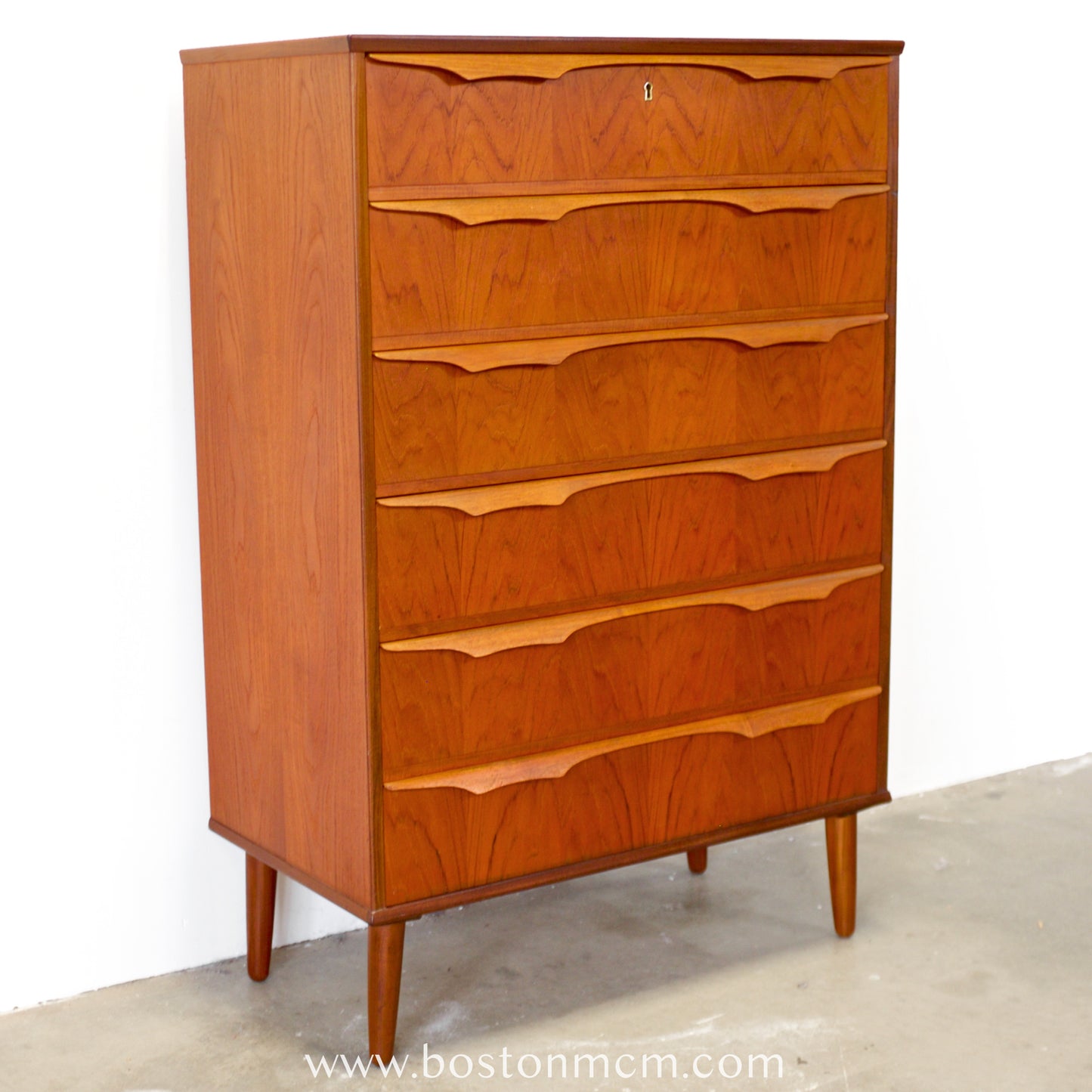 Trekanten–Hestbæk AS 6 Drawer Teak Dresser Designed by Claus Okholm - #A1935