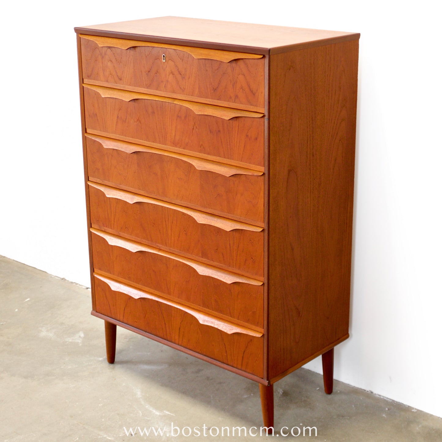 Trekanten–Hestbæk AS 6 Drawer Teak Dresser Designed by Claus Okholm - #A1935